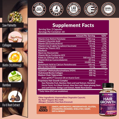 Hair Growth Vitamins™ - Reactiva Tus Folículos