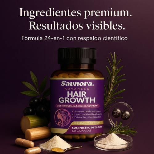 Hair Growth Vitamins™ - Frena la Caída En 2 Semanas